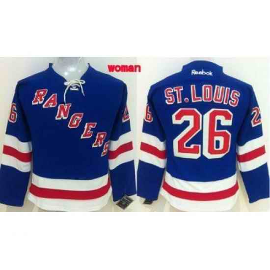Womens New York Rangers #26 Martin St.Louis Blue Home Stitched NHL Jersey